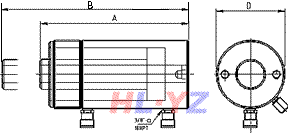 双作用空心千斤顶 双向空心千斤顶